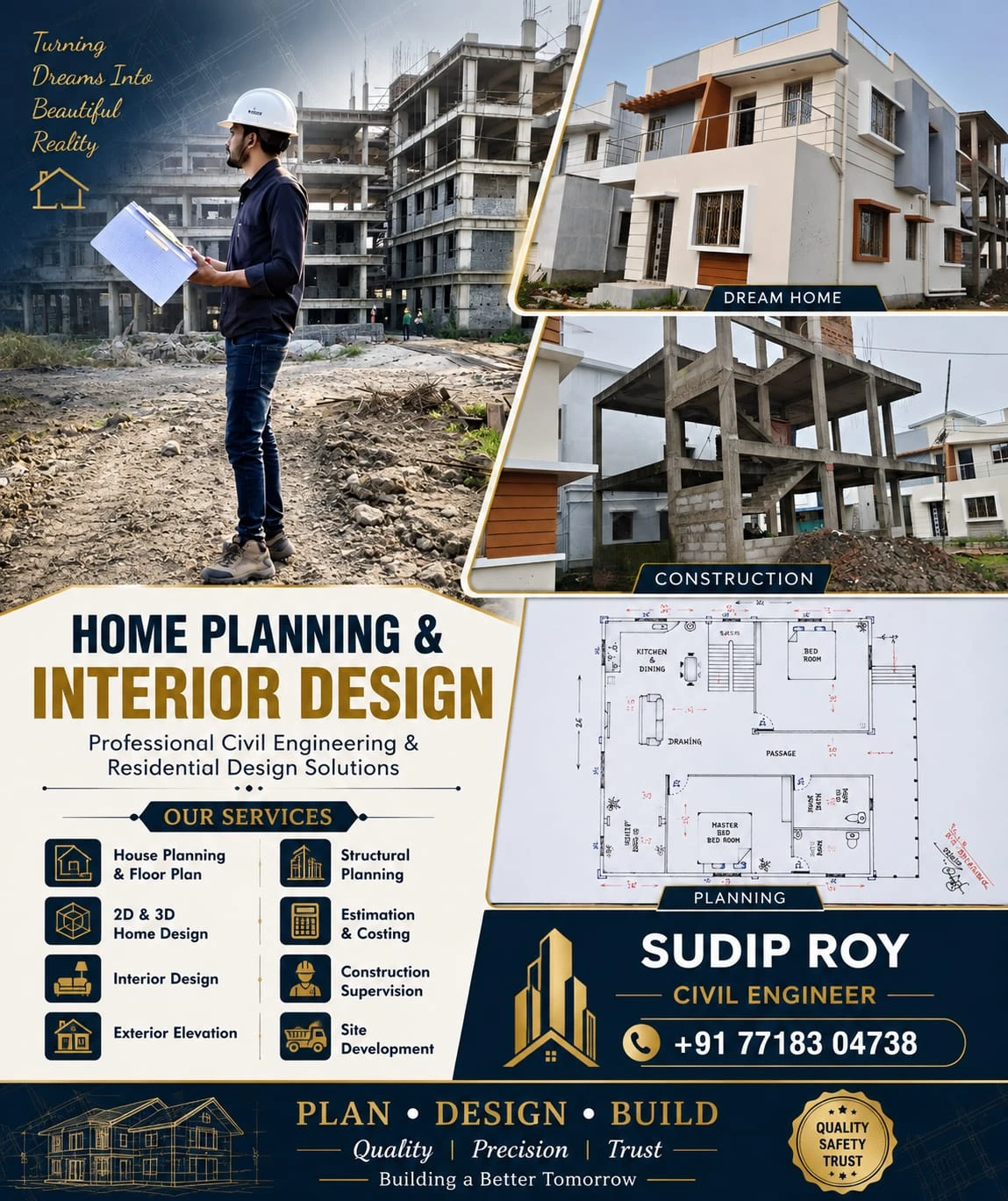 Home Planning & Interior Design - Civil Engineering Solutions by Sudip Roy